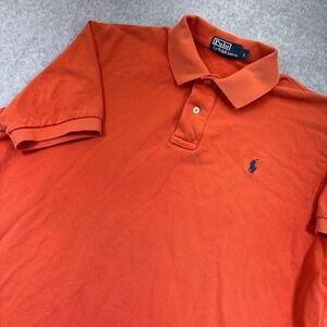 Polo by Ralph Lauren Polo Shirt mens L Orange Short Sleeve Classic Fit Pony Logo